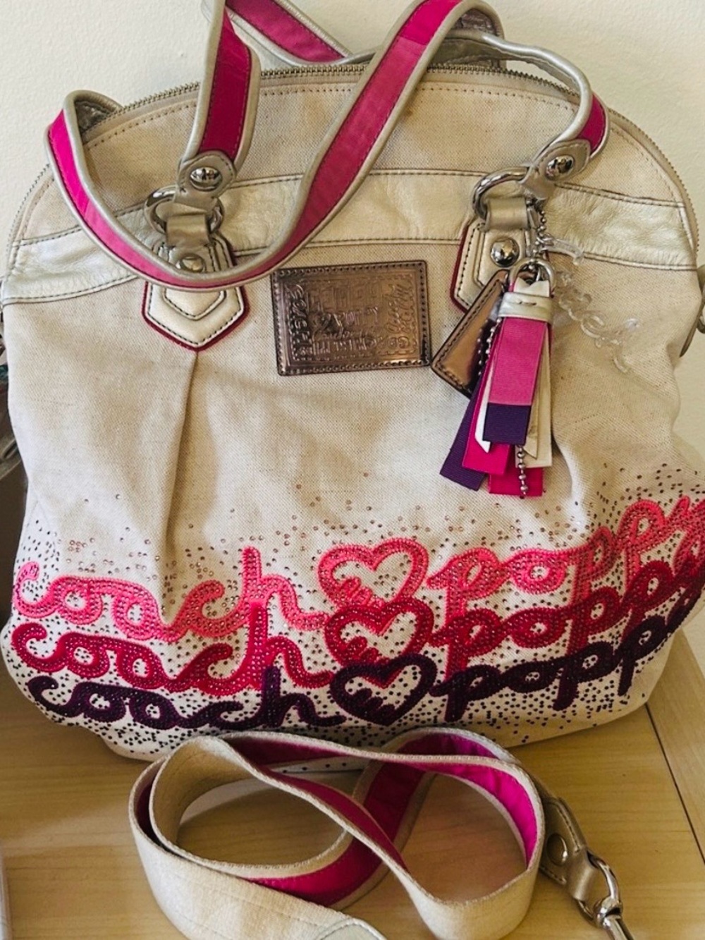 Coach Poppy Rhinestone Large